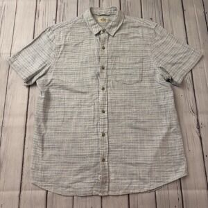 Marine Layer Mens Medium Short Sleeve Button Up Shirt Striped Pocket